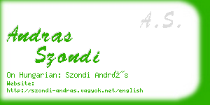 andras szondi business card